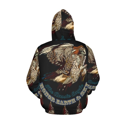 Aussie Eagle All Over Print Hoodie for Men (USA Size) (Model H13)