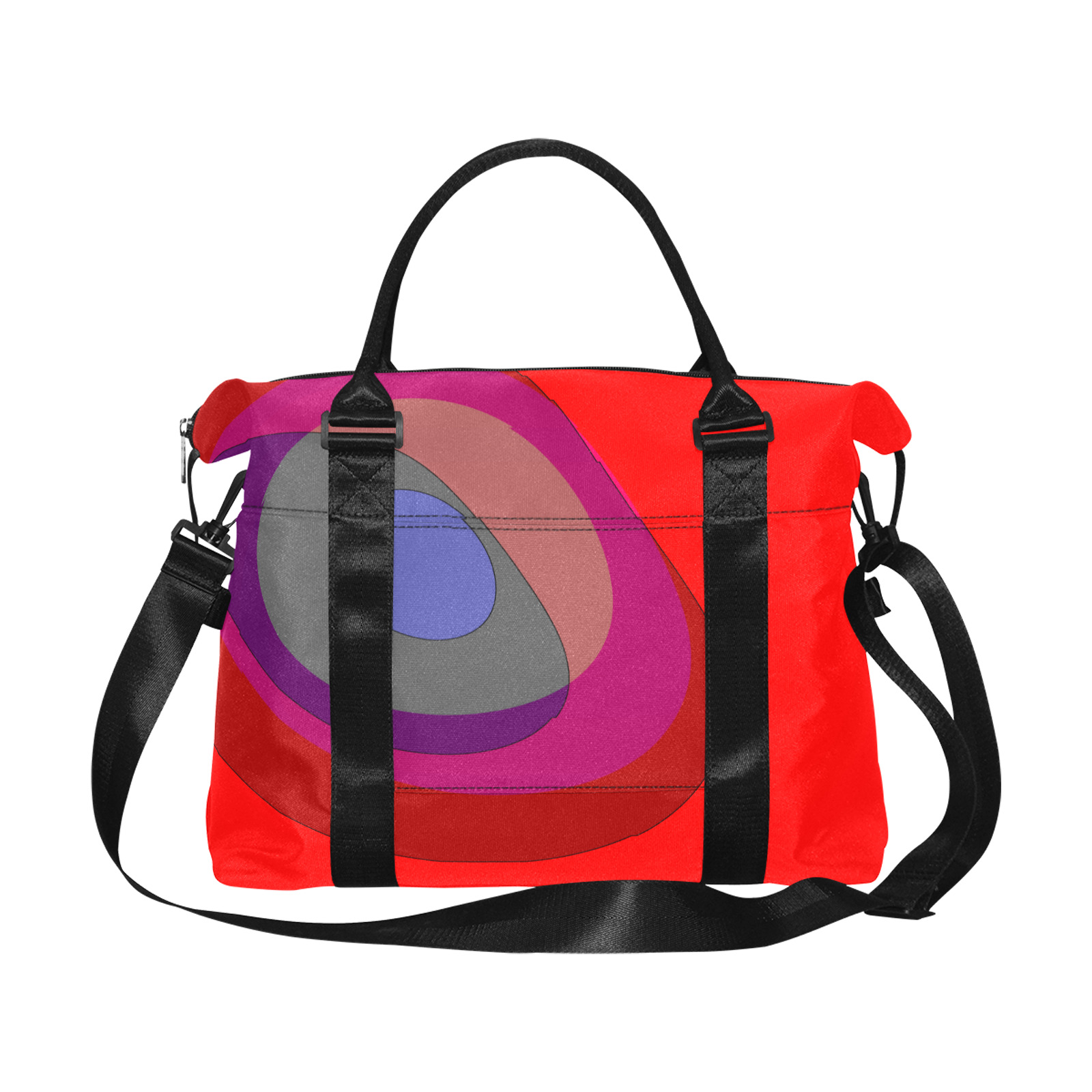 Red Abstract 714 Large Capacity Duffle Bag (Model 1715)