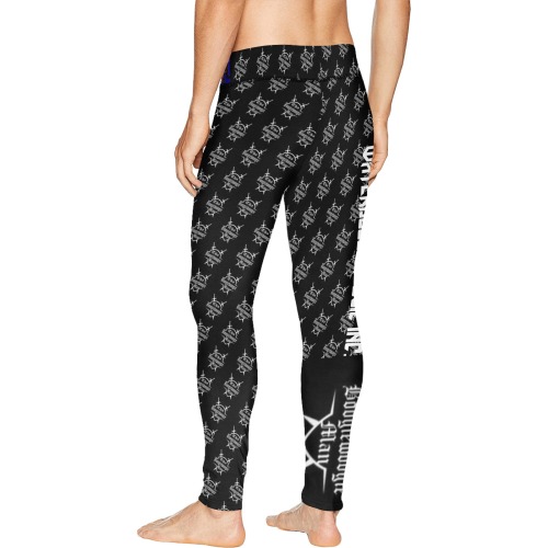 Tha Boogiewoogie Man - Black Workout/Exercise Athletic Stretch Pants Men's All Over Print Leggings (Model L38)