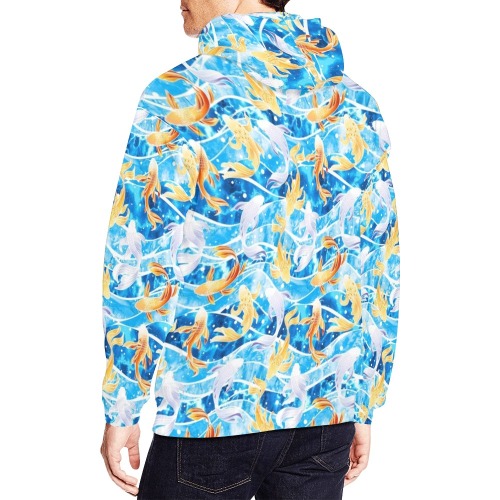 KOI FISH 001 All Over Print Hoodie for Men (USA Size) (Model H13)