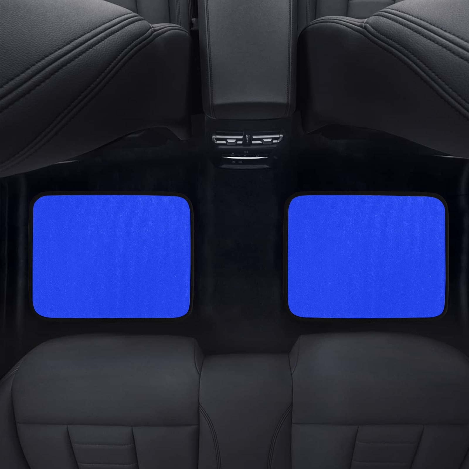 Electric Blue Back Car Floor Mat (2pcs)