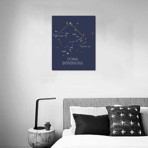 Star constellation Coma Berenices funny astronomy Upgraded Canvas Print 16"x20"