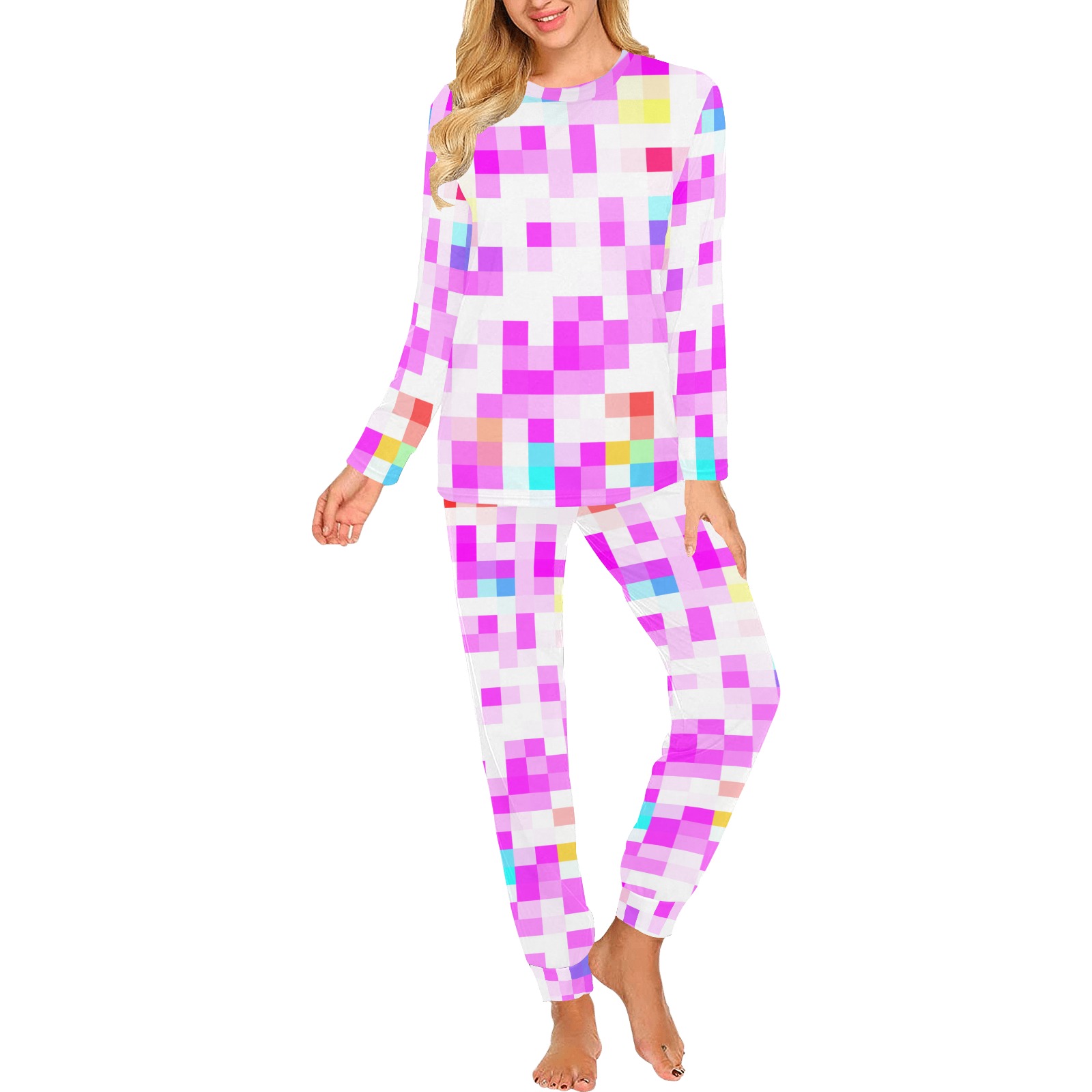 pixelpink Women's All Over Print Pajama Set