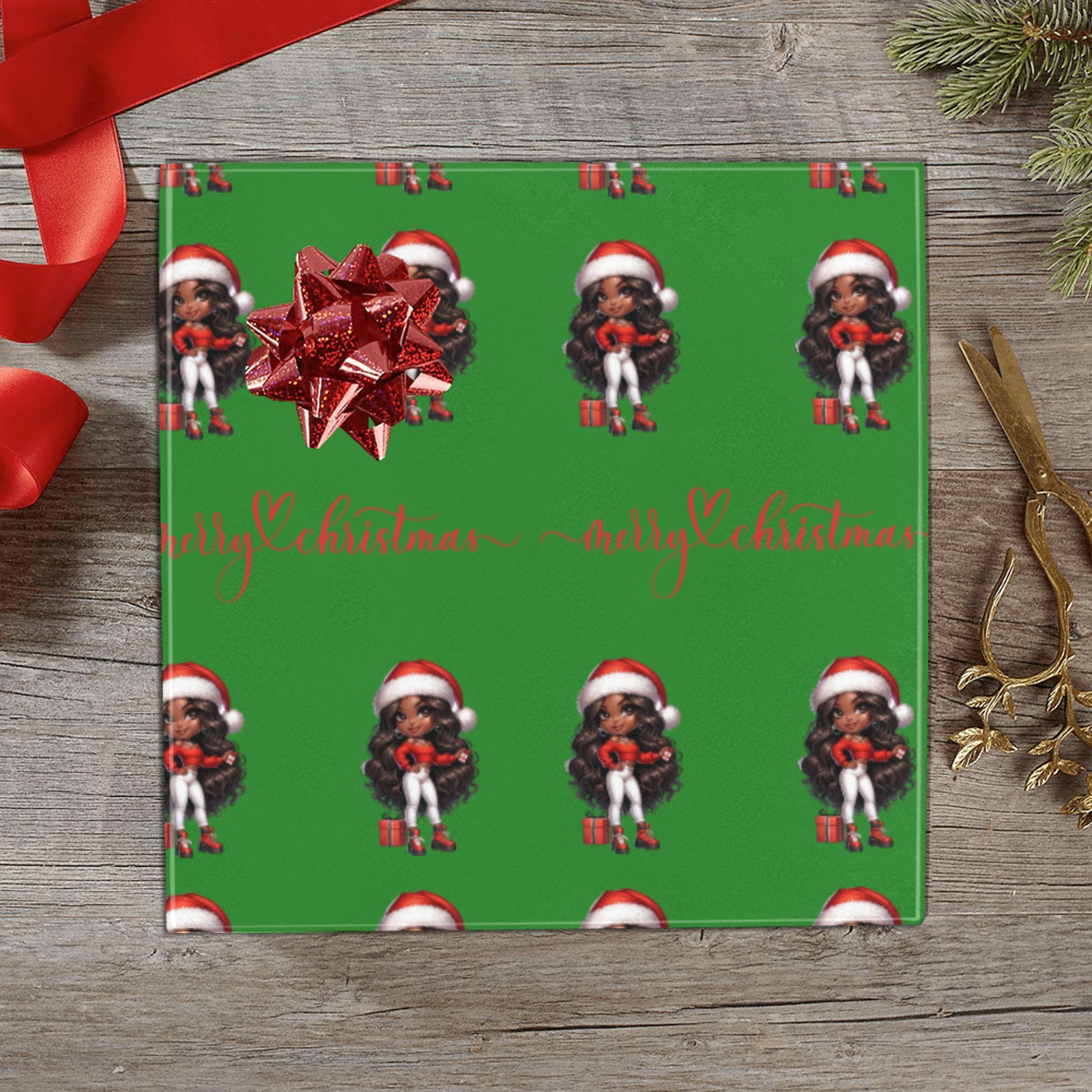 Santa's Helper Gift Wrapping Paper 58"x 23" (1 Roll)