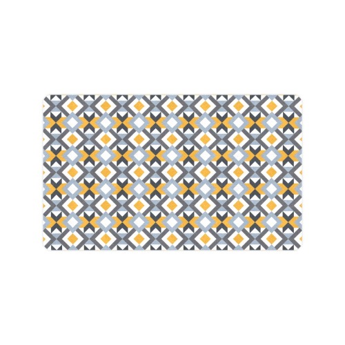 Retro Angles Abstract Geometric Pattern Doormat 30"x18" (Black Base)
