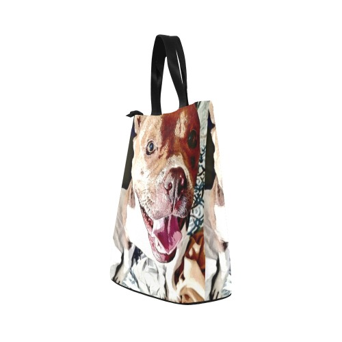 Smiling Pittie Face Nylon Lunch Tote Bag (Model 1670)