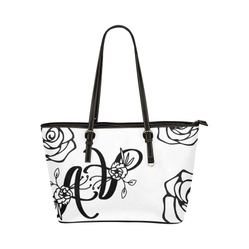 Aromatherapy Apparel Leather Tote Bag White Leather Tote Bag/Small (Model 1651)