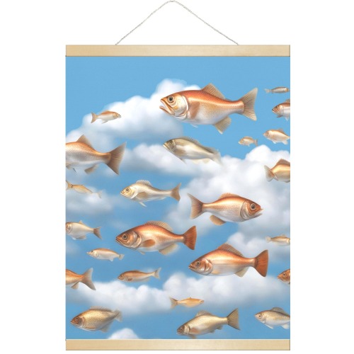 Raining Fish Hanging Poster 18"x24"