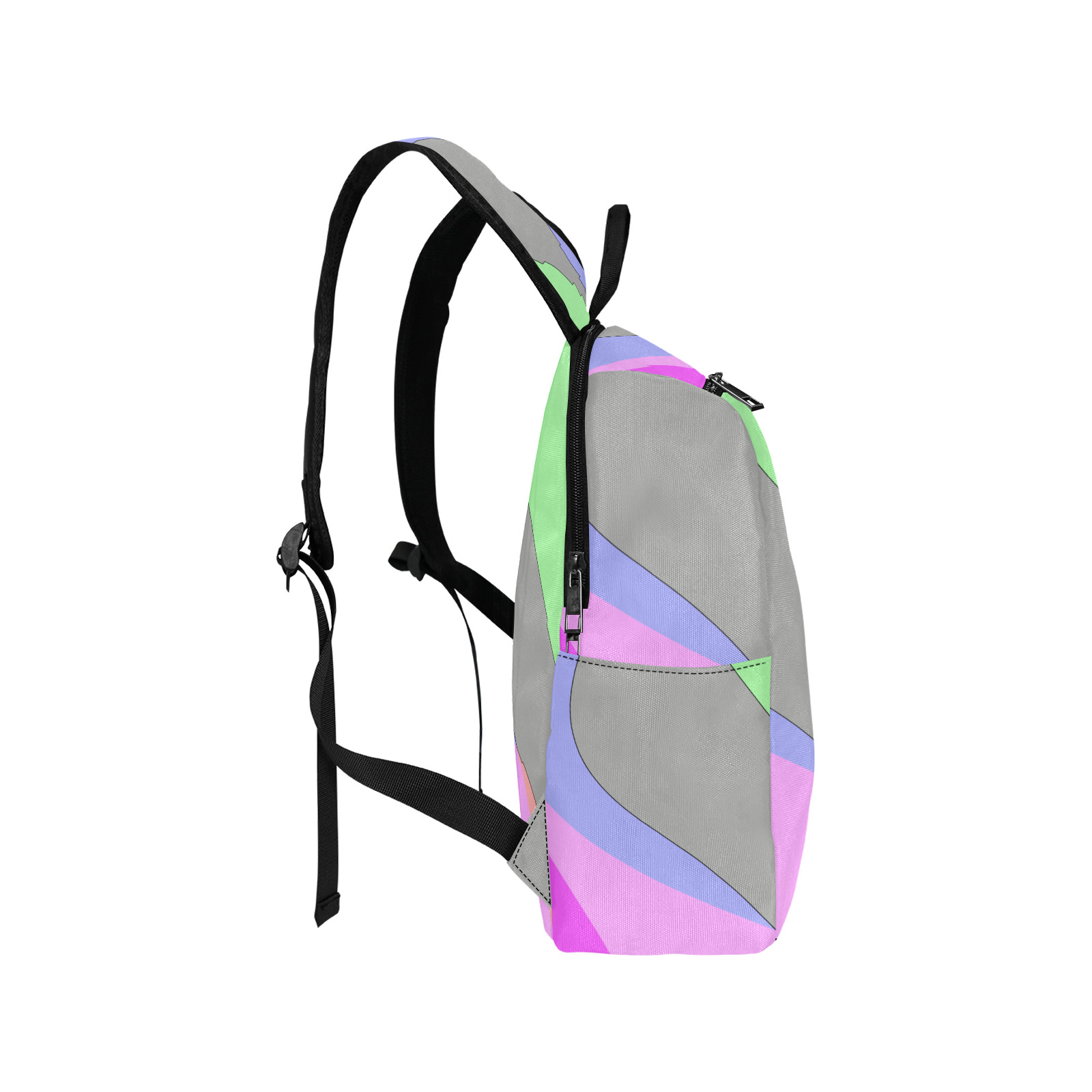 Abstract 703 - Retro Groovy Pink And Green Lightweight Casual Backpack (Model 1730)