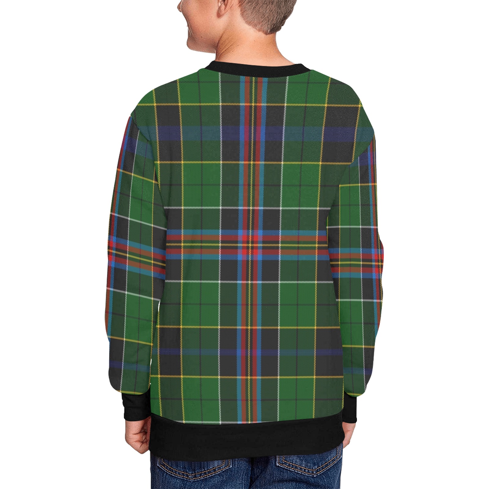 Allison Modern Tartan Kids' All Over Print Sweatshirt (Model H37)