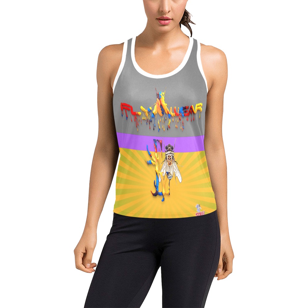 Paint Collectable Fly Collectable Fly Women's Racerback Tank Top (Model T60)