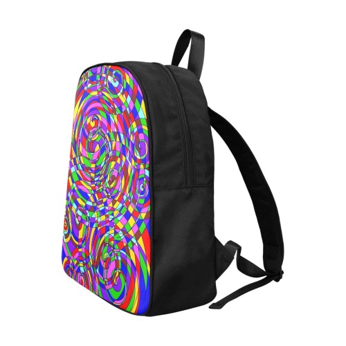 abstract owl Fabric School Backpack (Model 1682) (Large)