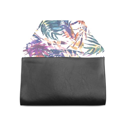 Abstract palms leaf colorful paint-6 Clutch Bag (Model 1630)