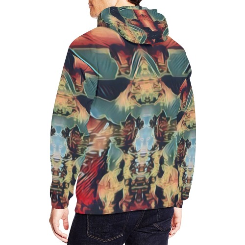 Giza Time All Over Print Hoodie for Men (USA Size) (Model H13)