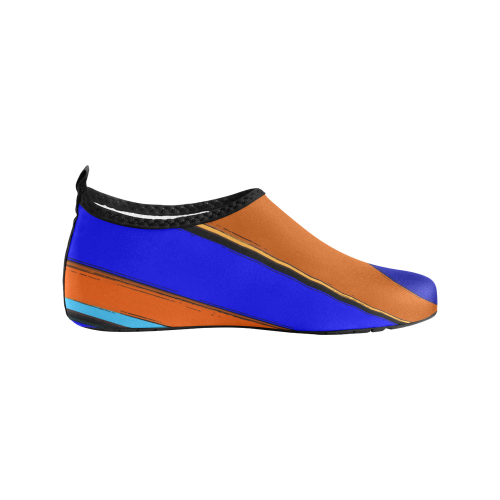 Abstract Blue And Orange 930 Women's Slip-On Water Shoes (Model 056)