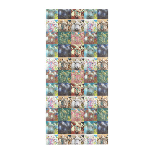Sheep With Filters Collage Beach Towel 32"x 71"