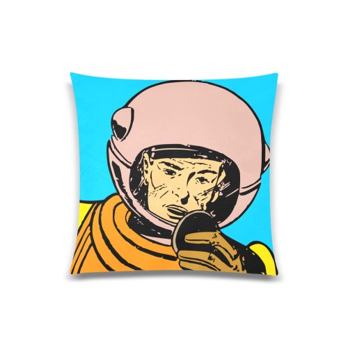 astronaut Custom Zippered Pillow Case 20"x20"(Twin Sides)