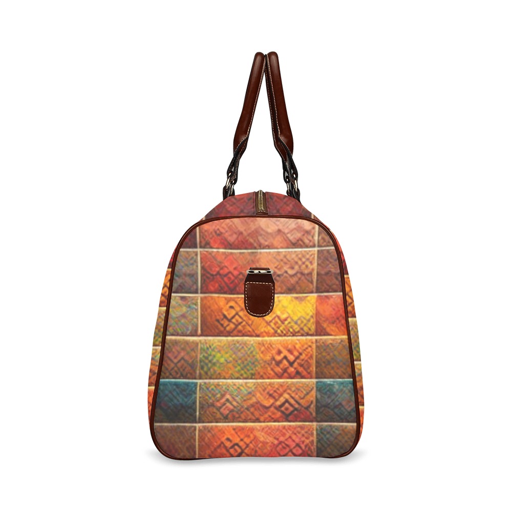 colourful brick Waterproof Travel Bag/Large (Model 1639)