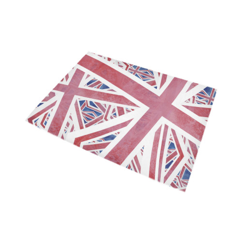 Abstract Union Jack British Flag Collage Area Rug7'x5'