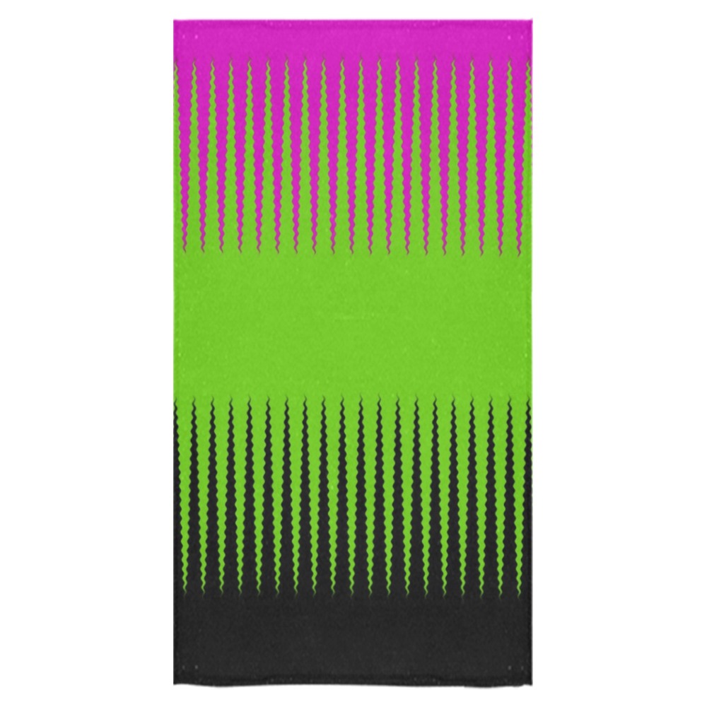 Wave Design Pink & Green Bath Towel 30"x56"
