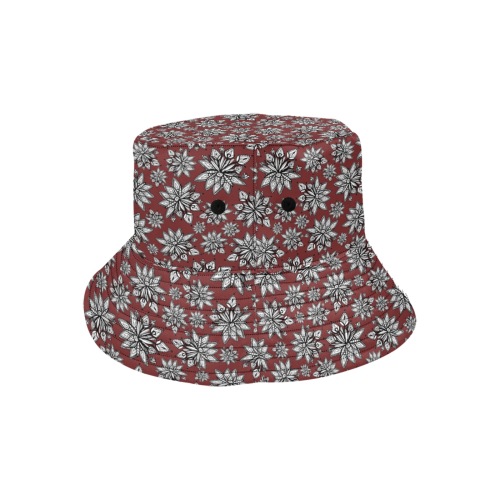 Creekside Floret - burgundy Unisex Summer Bucket Hat