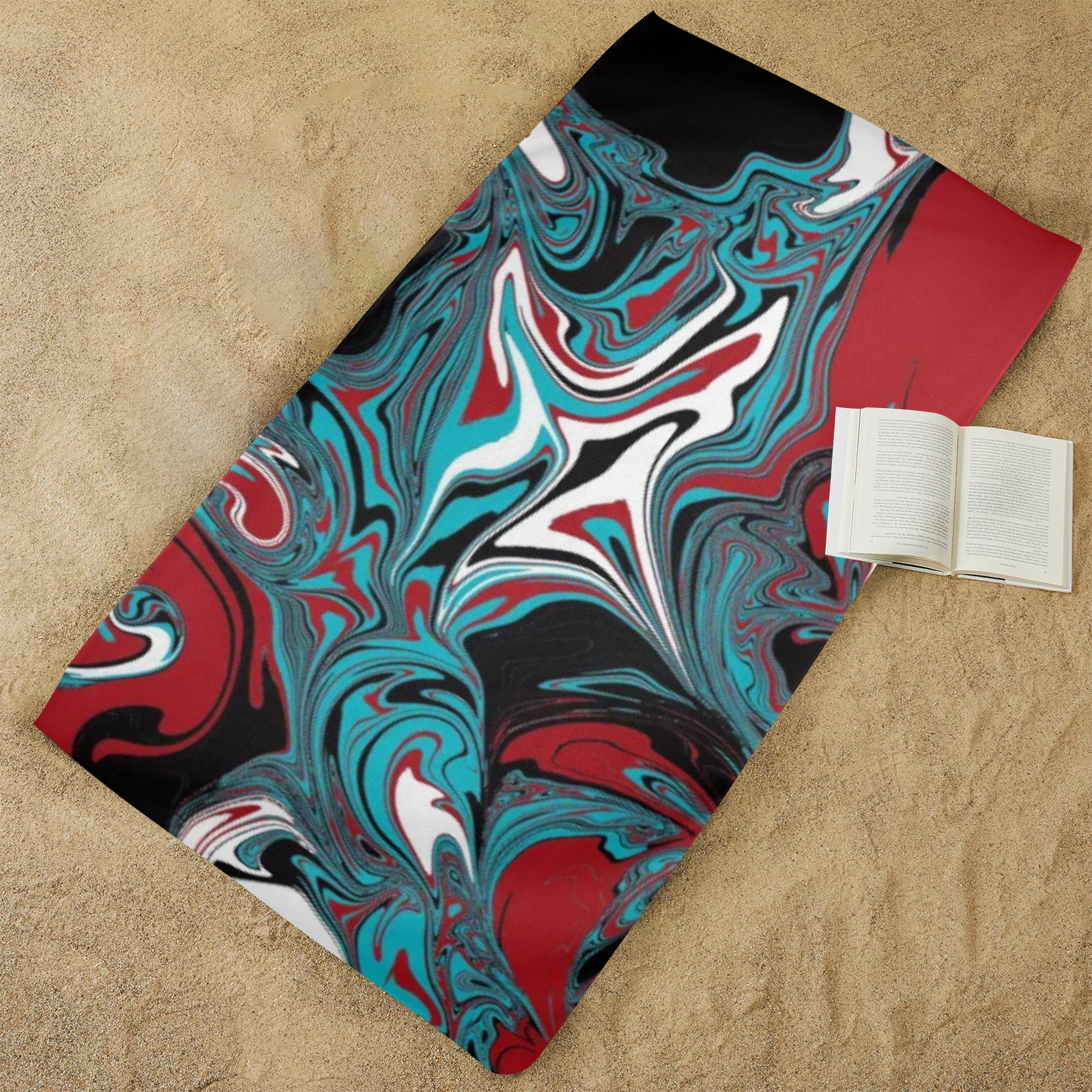 Dark Wave of Colors Beach Towel 29"x58"(NEW)