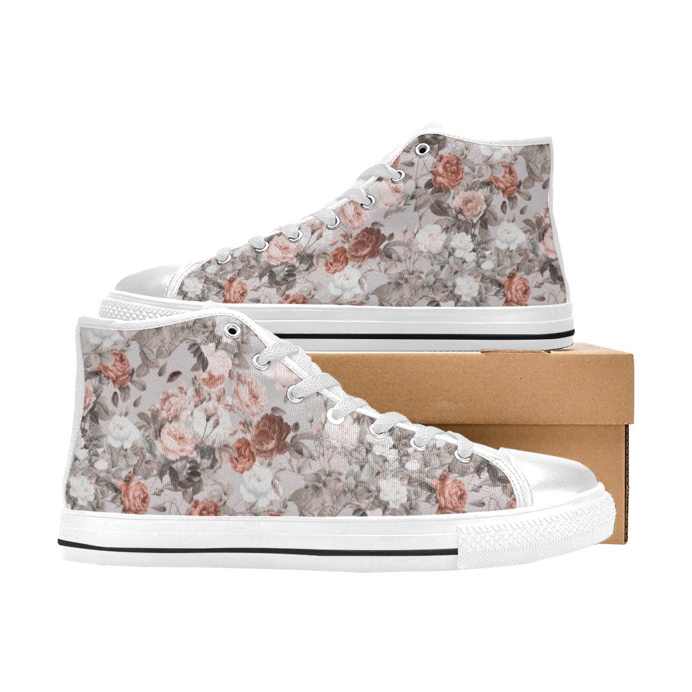 Blossom Women's Classic High Top Canvas Shoes (Model 017)