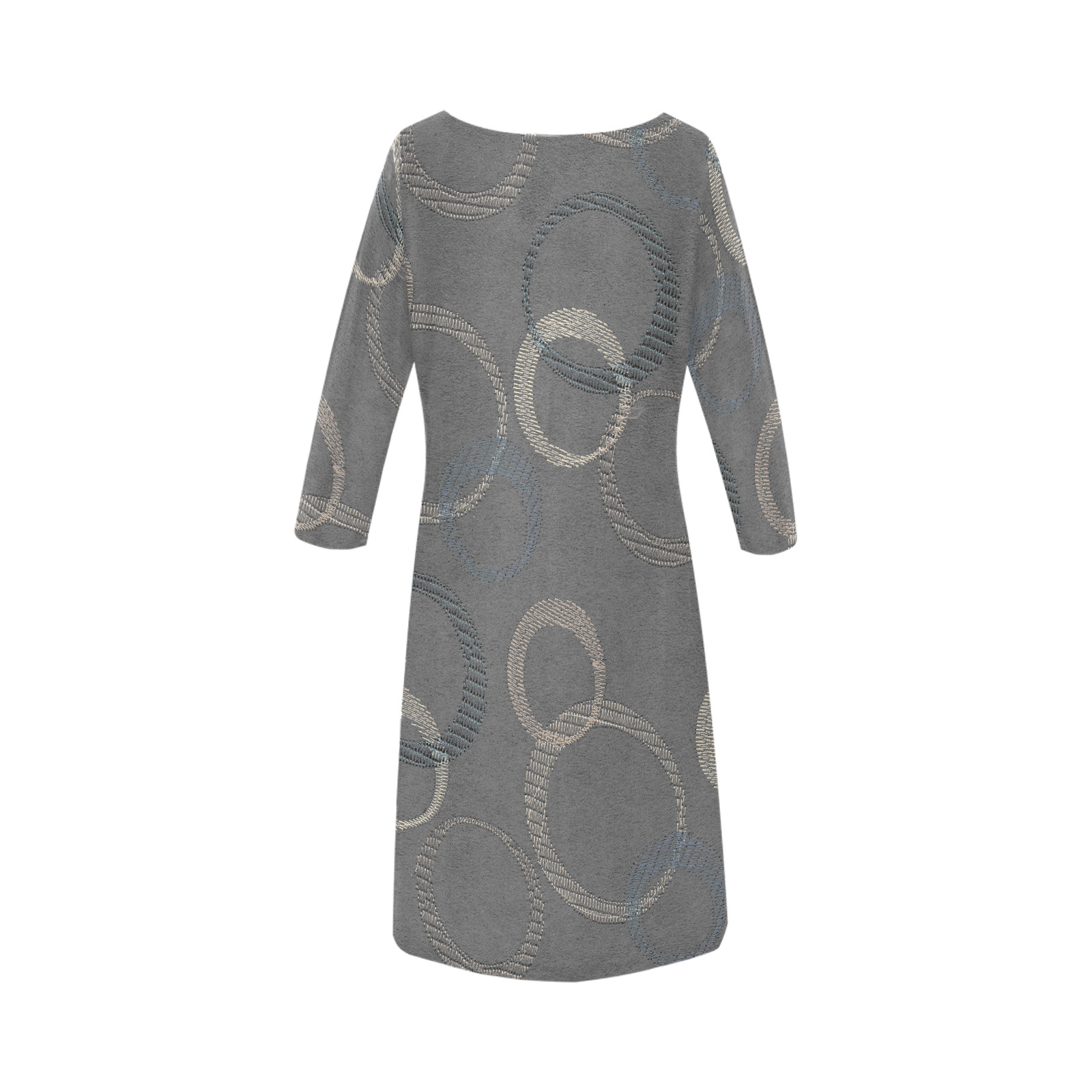 NEVERENDING CIRCLES Rhea Loose Round Neck Dress(Model D22)