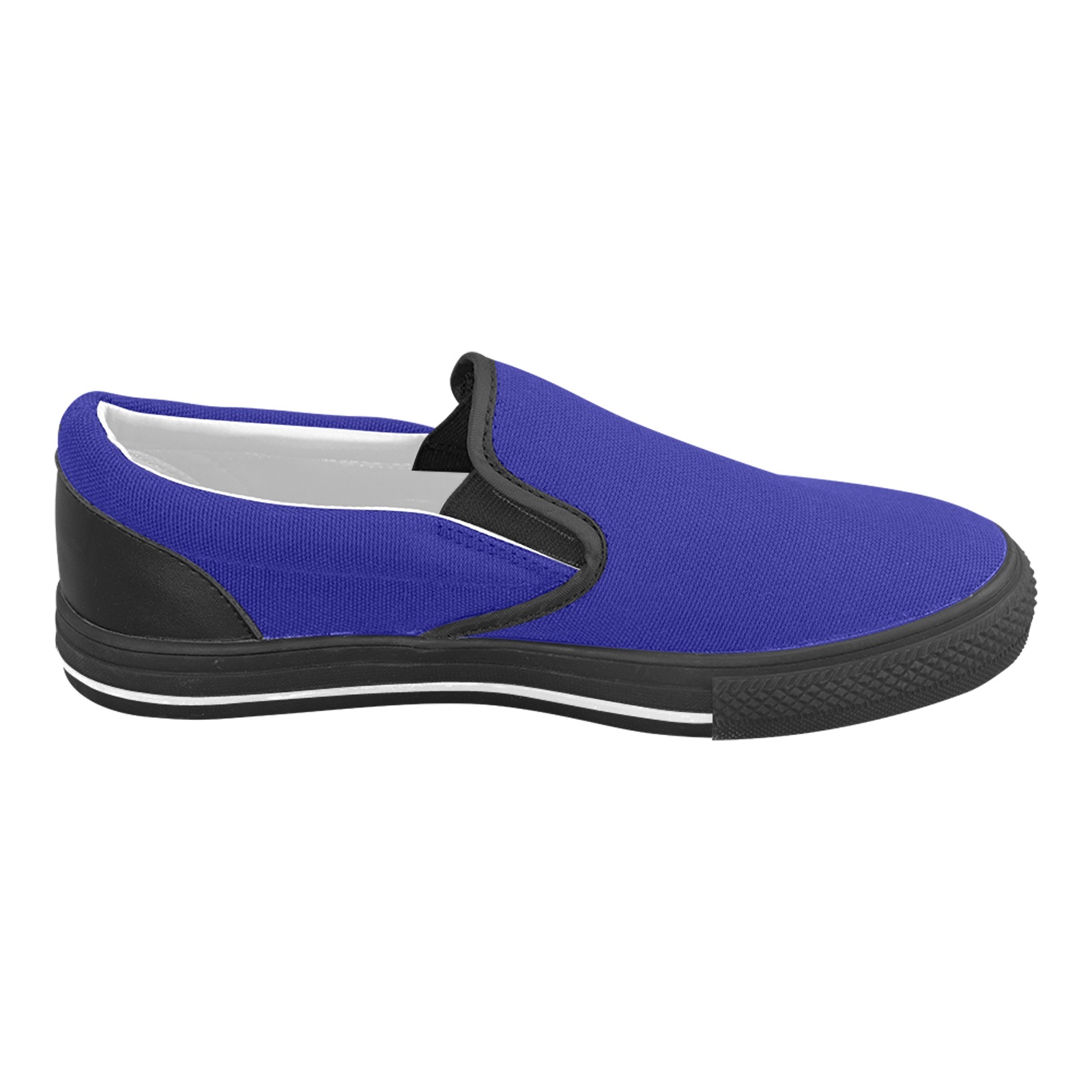 color navy Men's Slip-on Canvas Shoes (Model 019)