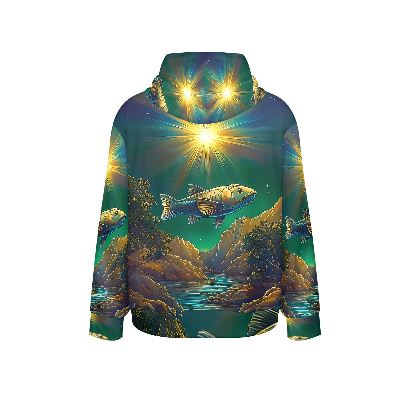 Celestial Swim Men's Long Sleeve Hoodie (Model H55)