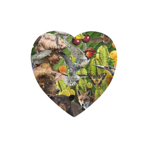 SUMMER RAIN Heart-Shaped Jigsaw Puzzle (Set of 75 Pieces)