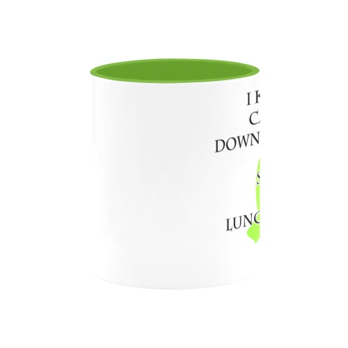 Cancer Bully (Lime Green Ribbon) Custom Inner Color Mug (11oz)