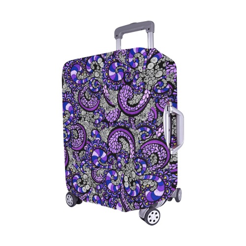 Purple Pulse Luggage Cover/Medium 22"-25"