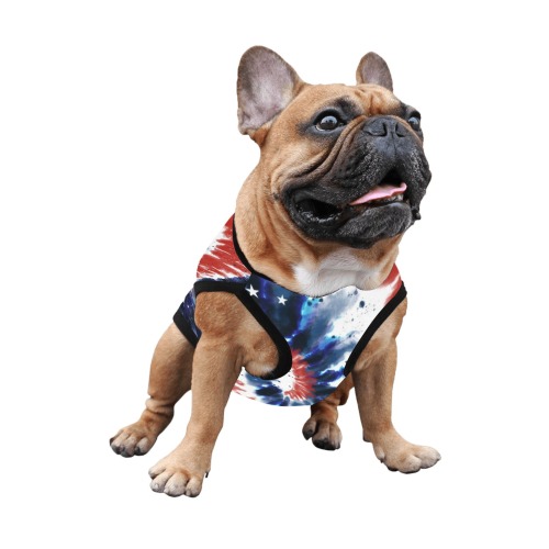 Patriotic Tie Dye All Over Print Pet Tank Top