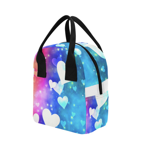 Dreamy Love Heart Sky Background Zipper Lunch Bag (Model 1689)