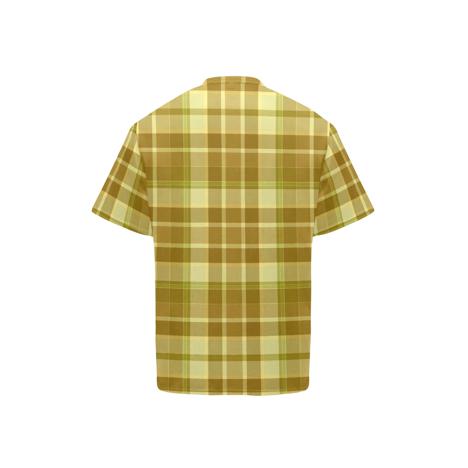 Shades Of Yellow Plaid Men's Henley T-Shirt (Model T75)