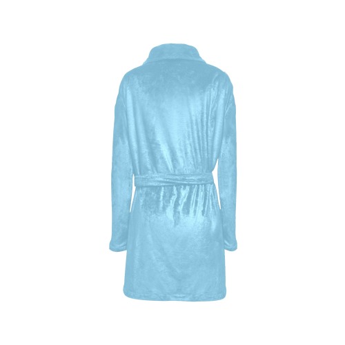 color baby blue Women's All Over Print Night Robe