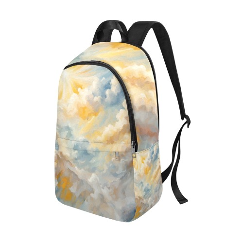 Sun is shining above the colorful clouds cool art Fabric Backpack for Adult (Model 1659)
