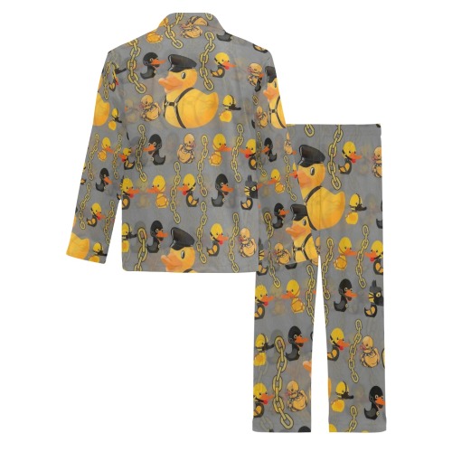 SM Ducks by Fetishworld Men's V-Neck Long Pajama Set