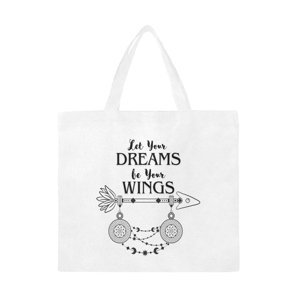 Let your DREAMS be your wings totebag Canvas Tote Bag/Large (Model 1702)