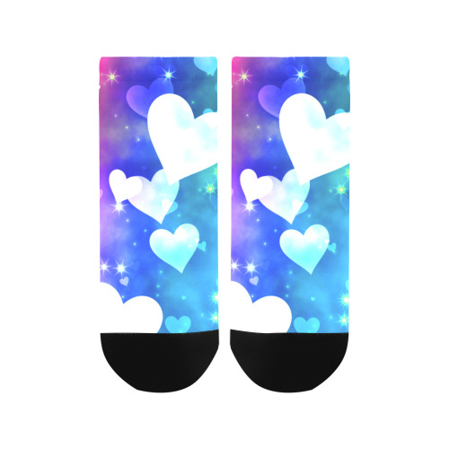 Dreamy Love Heart Sky Background Women's Ankle Socks
