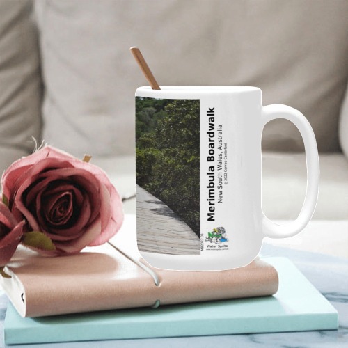 Merimbula Boardwalk Scenic Mug (443ml/15oz) - MB2022.05 SQ Custom Ceramic Mug (15OZ)