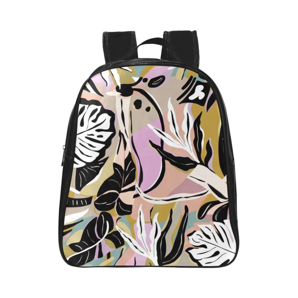 Tropical modern simple graphic School Backpack (Model 1601)(Small)