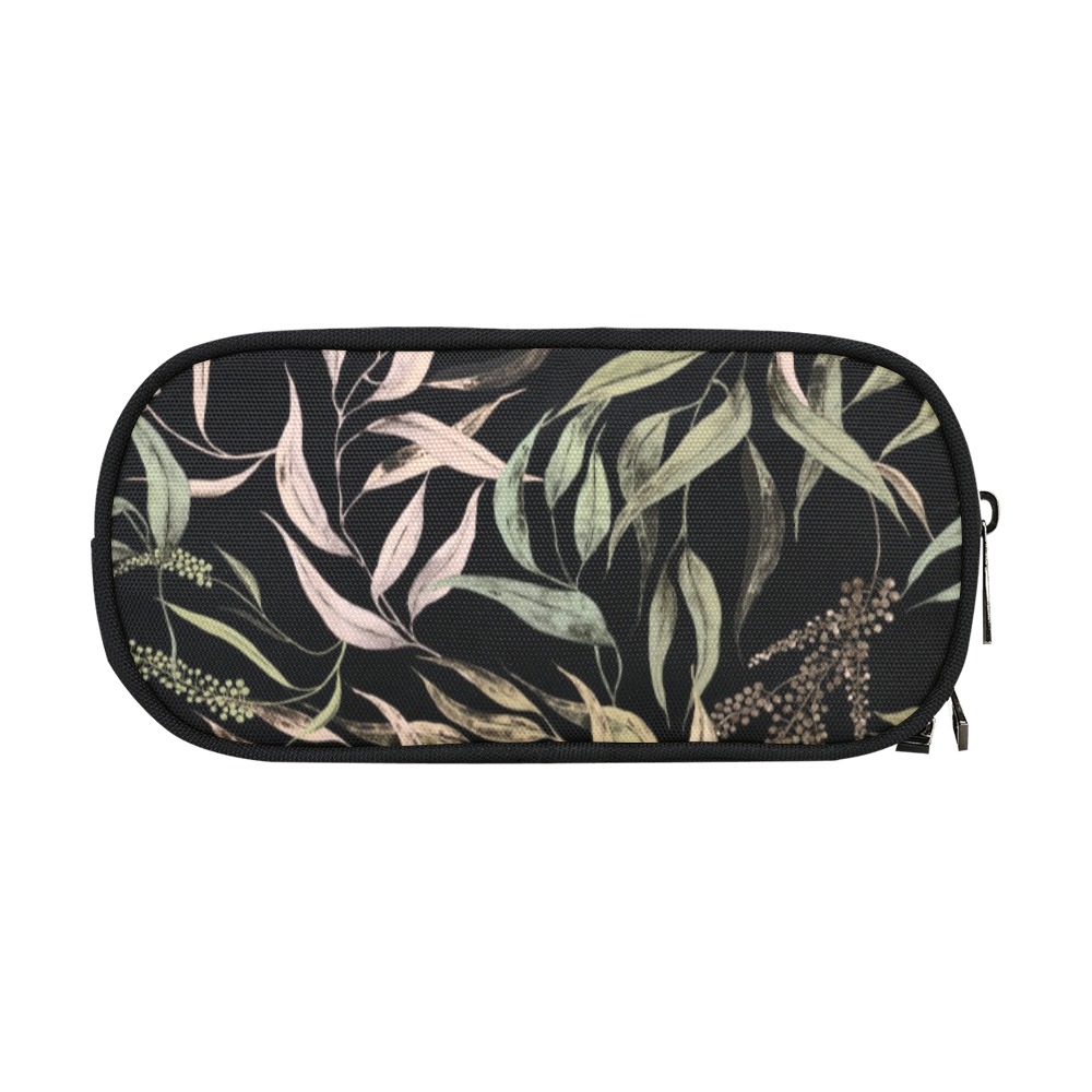 Dark Forest leaves dramatic Pencil Pouch/Large (Model 1680)