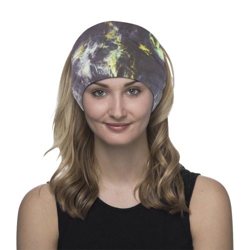 Green and black colorful marbling Multifunctional Headwear