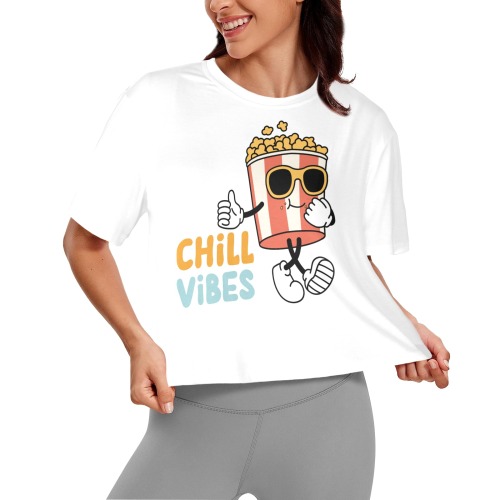 Chill Vibes Women's Cropped T-shirt (Model T80)