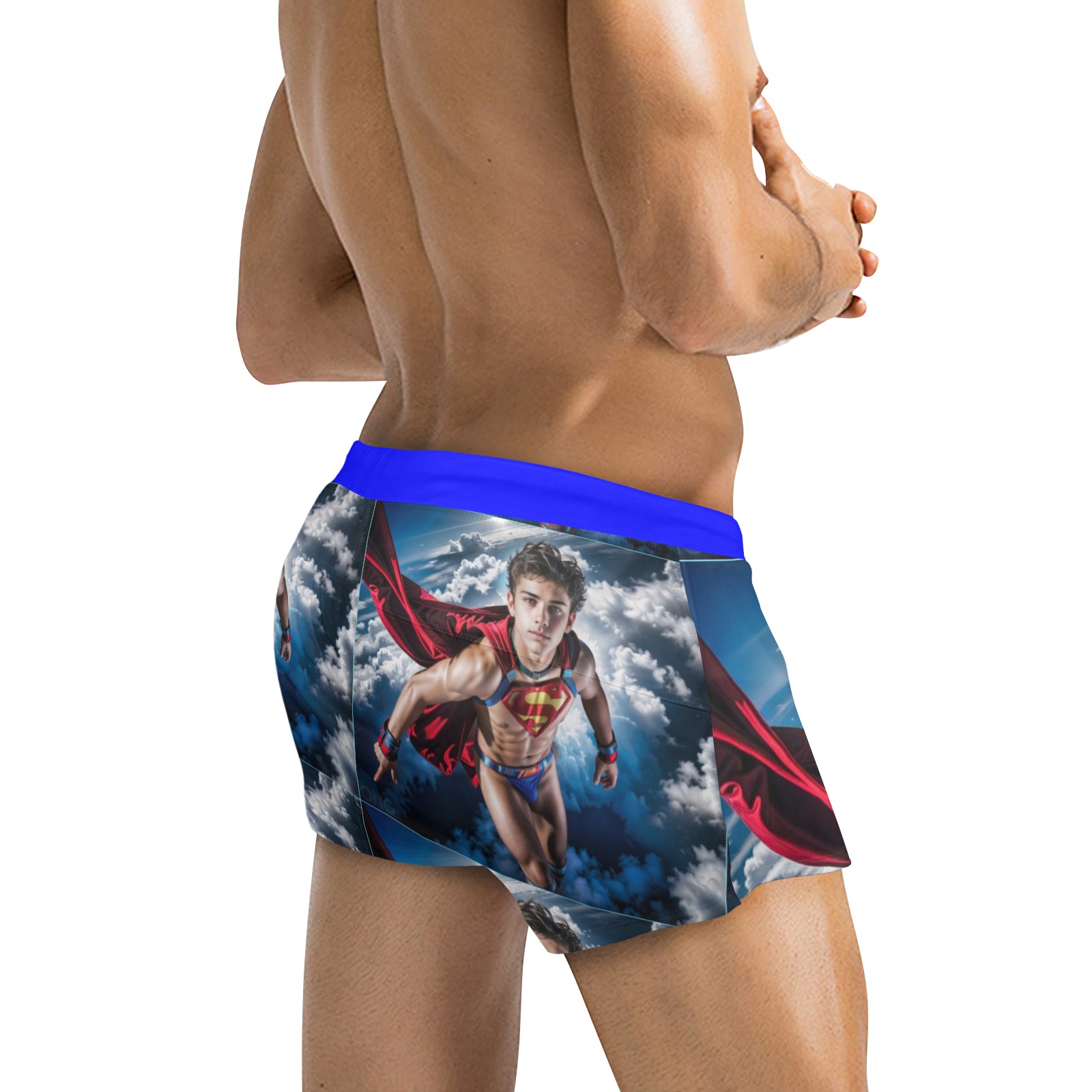 Superboy 2 Men's Swim Trunks with Zipper Pocket (Model L71)