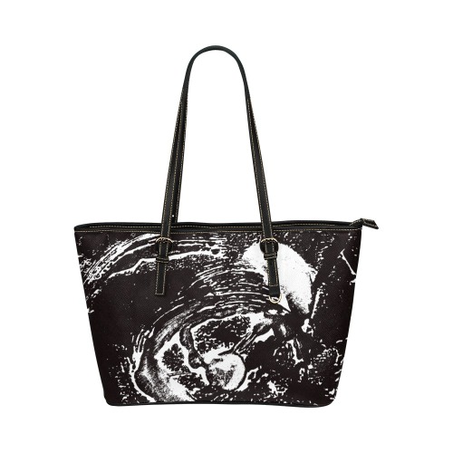 Alien foetus Leather Tote Bag/Large (Model 1651)