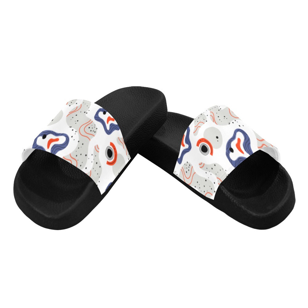 Elegant Abstract Mid Century Pattern Men's Slide Sandals (Model 057)