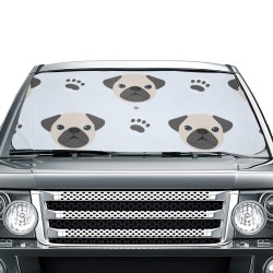 Pugs Car Sun Shade Umbrella 58"x29"